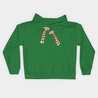 Two Happy Giraffes Kids Hoodie